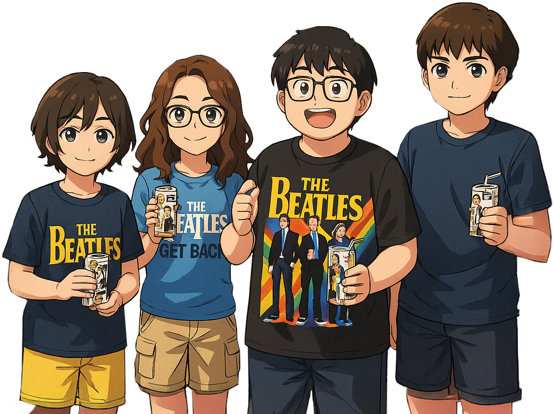 Caricatura da banda Honey Pie